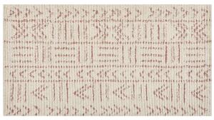 Dywan bawełniany prostokątny 80 x 150 cm geometryczny wzór beżowy Edirne Beliani