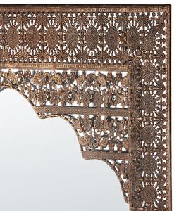 Lustro ścienne wiszące 60 x 90 cm dekoracyjna rama marokański styl miedziane Pali Beliani