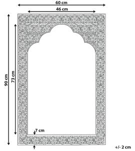 Lustro ścienne wiszące 60 x 90 cm dekoracyjna rama marokański styl miedziane Pali Beliani