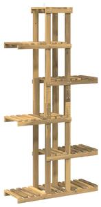 Stojak na rośliny Biały 68 x 23,5 x 140 cm Lite Drewno Akacji