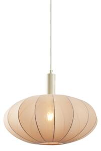 Lampa wisząca Japandi beżowa z materiałowym abażurem - Bida