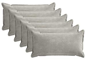 Poszewka na poduszkę 6 pcs HOUTEN jasnoszary 40 x 70 cm