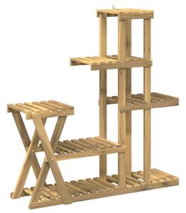 Stojak na rośliny Biały 95 x 25 x 101,5 cm Lite Drewno Akacji