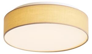 Inteligentna lampa sufitowa beżowa 35 cm z LED i pilotem - Flat Drum