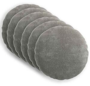 Poszewka na poduszkę 6 pcs HEERLEN ciemnoszary Ø 60 cm