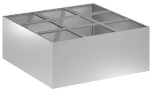 Doniczka ogrodowa srebrny 100 x 100 x 20 cm Stal ocynkowana