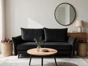 Sofa 3-osobowa COSIVO kanapa z funkcją spania czarna
