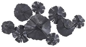 Nowoczesna dekoracja ozdoba ścienna metalowa kwiaty wielokolorowa Potassium Beliani