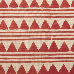 Poduszka dekoracyjna bawełna 45 x 45 cm z wzorem czerwono-beżowa Deglupta Beliani