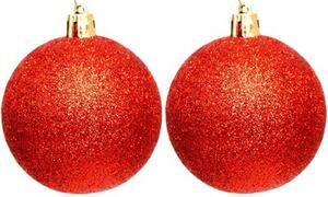 Bombka CHRISTMAS DECORATION 6 cm Czerwony (12 sztuk)