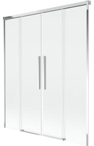 Mexen Rox parawan nawannowy 2-skrzydłowy rozsuwany 160 x 150 cm, transparent, chrom - 8C9-160-002-01-00