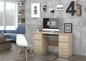 Duże nowoczesne biurko Liner 2X - dąb sonoma