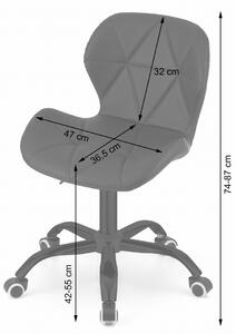 Czarny fotel obrotowy z ekoskóry do biurka - Renes 6X