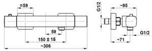 Bateria natryskowa KFA ARMATURA Malaga 5756-010-34 Szczotkowane różowe złoto
