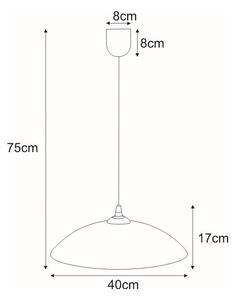 Lampa wisząca ze szklanym kloszem do kuchni - S915-Vana