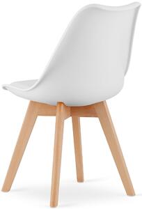 Białe krzesło do skandynawskiej jadalni - Asaba 3X