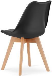 Czarne skandynawskie krzesło - Asaba 3X