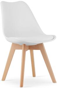 Białe krzesło w skandynawskim stylu - Asaba 3X