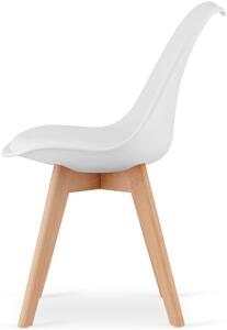Białe krzesło do skandynawskiej jadalni - Asaba 3X