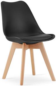 Czarne krzesło w skandynawskim stylu - Asaba 3X