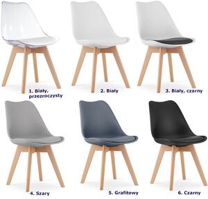 Szare krzesło z poduszką w stylu nowoczesnym - Asaba 3X