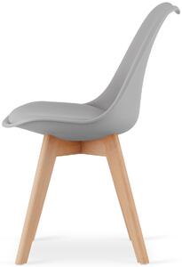 Szare krzesło z poduszką w stylu nowoczesnym - Asaba 3X