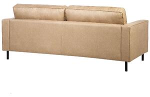 Sofa 3-osobowa beżowa ekoskóra nowoczesna retro metalowe nogi Savalen Beliani