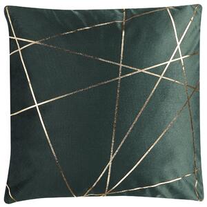 Zestaw 2 welurowych poduszek dekoracyjnych złoty wzór 45 x 45 cm zielony Pinus Beliani