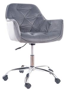 Fotel obrotowy Q-190 VELVET szary aksamitny Bluvel 14