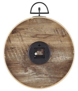 Opfikon, okrągły zegar ścienny, MDF, jasne drewno, imitacja drewna, 40 cm Beliani
