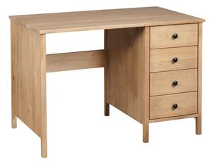 Biurko Prestige II drewniane 110 cm, 4 szuflady, kolor dÄbowy