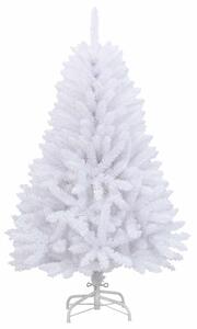 Sztuczna choinka z zawiasami i stojakiem, biała, 120 cm