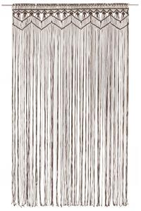 Zasłona z makramy, kolor taupe, 140 x 240 cm, bawełna