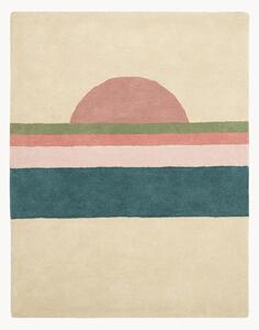 Ręcznie tuftowany dywan dziecięcy Sunset Pink Green