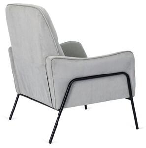Fotel Do Salonu ALBERTO Nowoczeny Loft Tkanina Popiel