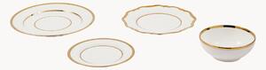 Komplet naczyń z porcelany Golden, dla 1 osoby, 4 elem