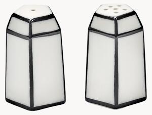 Komplet ręcznie wykonanych młynków do soli i pieprzu z porcelany Carte Blanche, 2 elem
