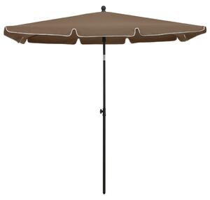 Parasol ogrodowy na słupku, 210x140 cm, kolor taupe