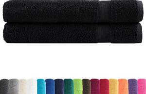 Ręczniki premium SOLUND, 2 szt., czarne, 100x200 cm, 600 g/cm²