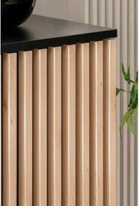 Komoda CAMERON 160 LED hickory jackson/czarna