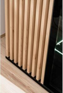 Komoda CAMERON 160 LED hickory jackson/czarna