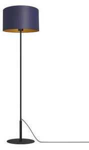 Lampa stojąca podłogowa czarna z granatowym abażurem 1xE27 15W Arden Luminex