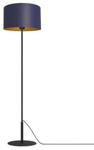 Lampa stojąca podłogowa czarna z granatowym abażurem 1xE27 15W Arden Luminex