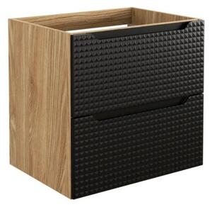 Szafka pod umywalkę LUXOR BLACK 82-60-2S 60cm dąb olejowany/czarna