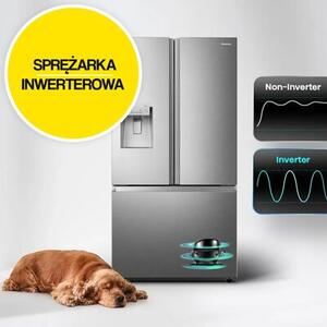 Lodówka HISENSE RF815N4SESE Side by Side No Frost 178.5cm Inox