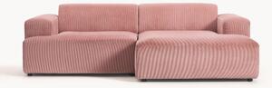 Sofa narożna ze sztruksu Melva (3-osobowa)