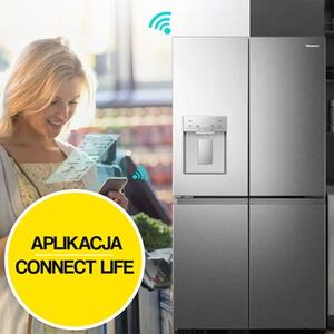 Lodówka HISENSE RF815N4SESE Side by Side No Frost 178.5cm Inox