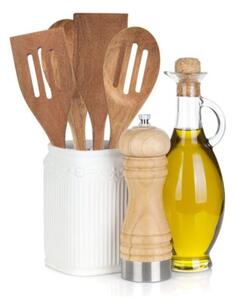 Łyżka cedzakowa drewniana WHITELINE 30 cm