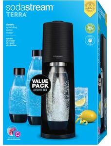 Saturator SODASTREAM Terra Czarny + 3 butelki + 2 syropy Pepsi