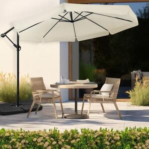 Składany parasol ogrodowy 350 cm XXL 8-ramienny BAUERKRAFT kolor beżowy